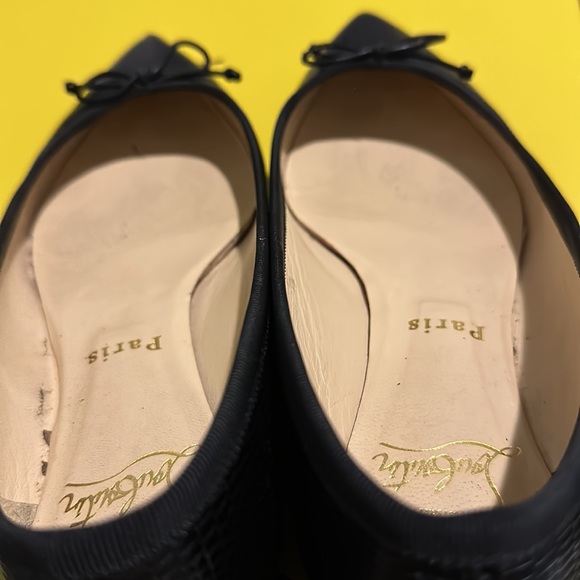 Louboutin Black Leather Spike Flats - Size 37 (US 7) - Picture 5 of 14